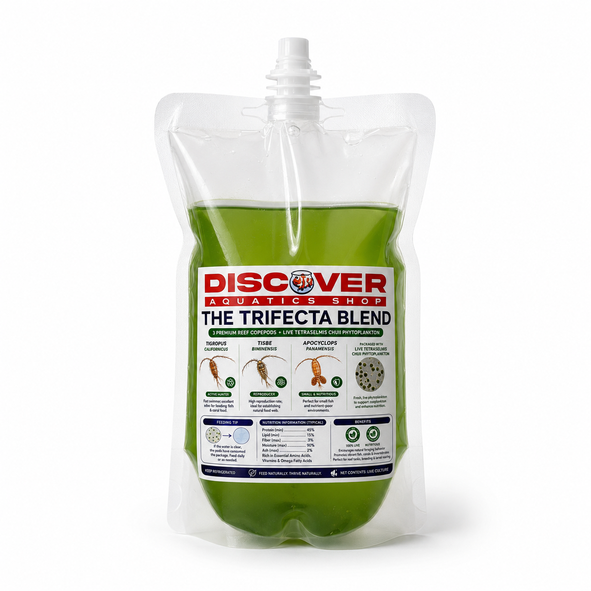 Live Copepods Trifecta 3-Species Blend + Phytoplankton