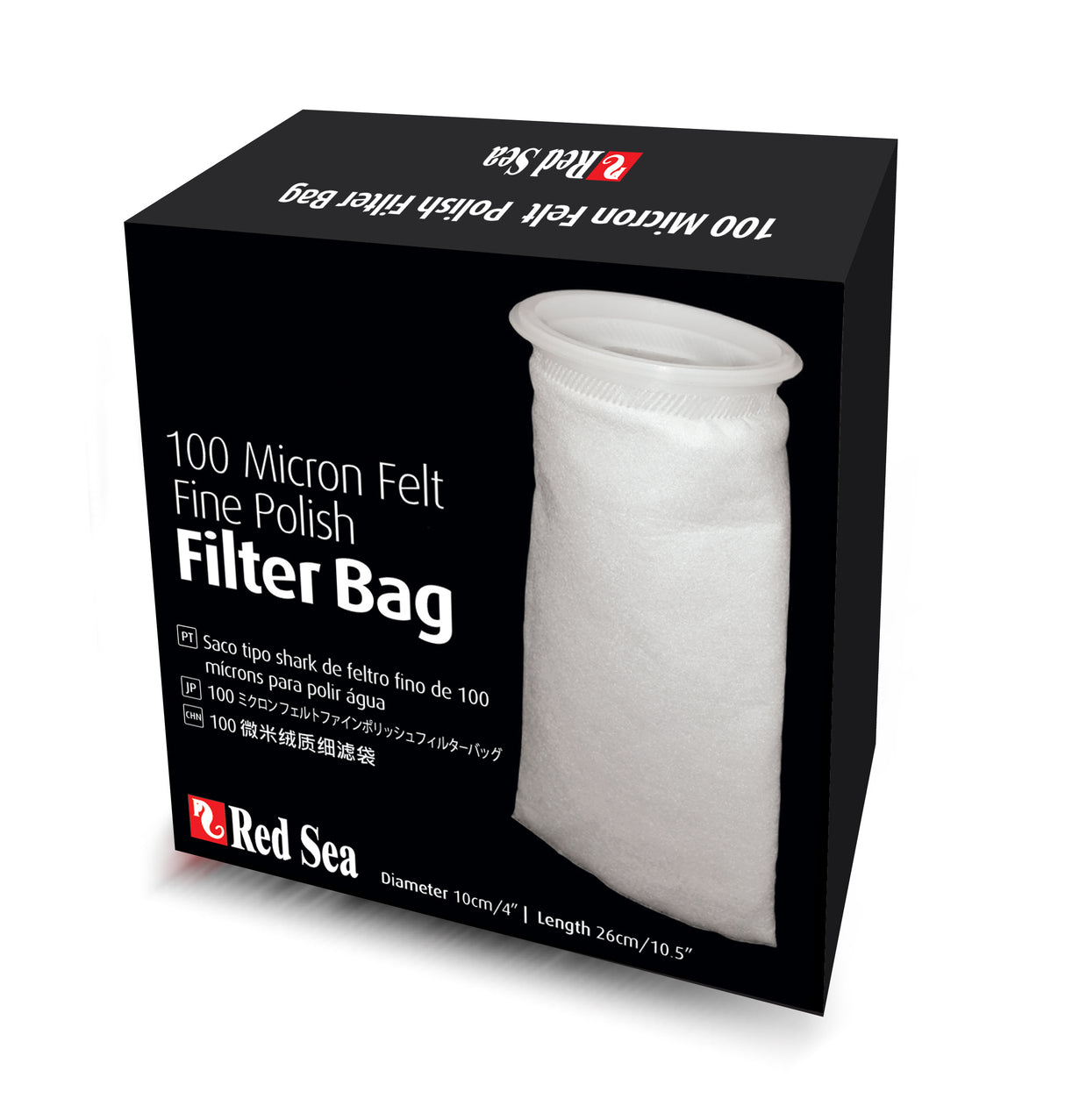 100 micron Felt Fine Polish filter bag - 4"x10.5"